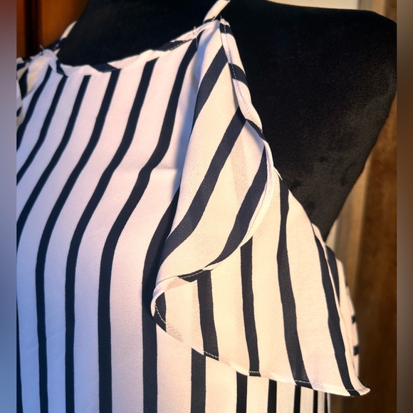 J crew navy blue and white striped halter - Picture 6 of 9